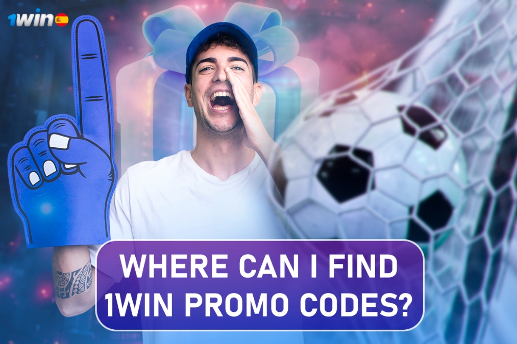 A digital illustration showing a question about locating win promo codes in a search engine format.
